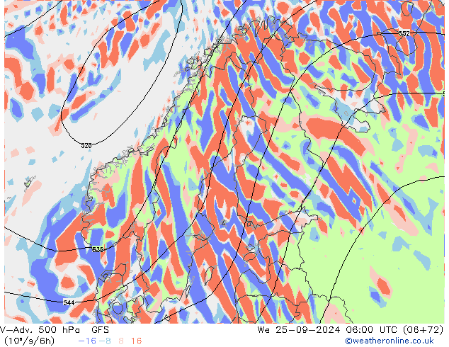 V-Adv. 500 hPa GFS St 25.09.2024 06 UTC