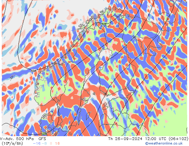 V-Adv. 500 hPa GFS Th 26.09.2024 12 UTC