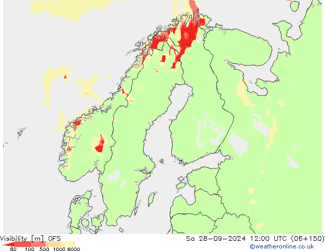 Visibilità GFS sab 28.09.2024 12 UTC