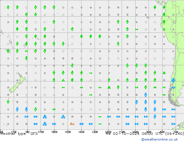 Yağış Türü GFS Çar 02.10.2024 06 UTC