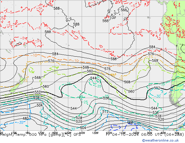 Z500/Regen(+SLP)/Z850 GFS vr 04.10.2024 06 UTC