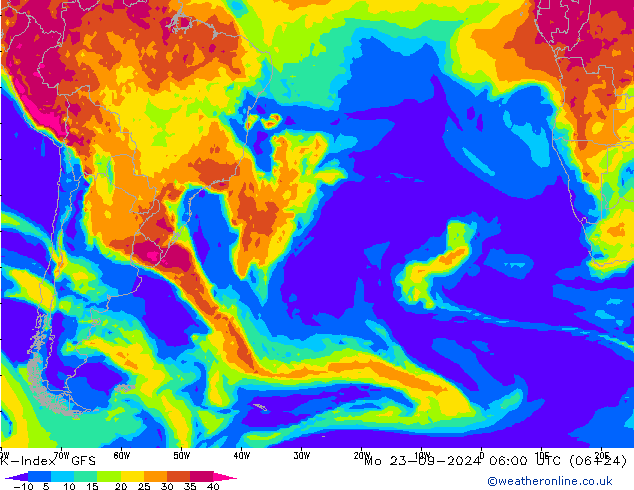 K-Index GFS Mo 23.09.2024 06 UTC