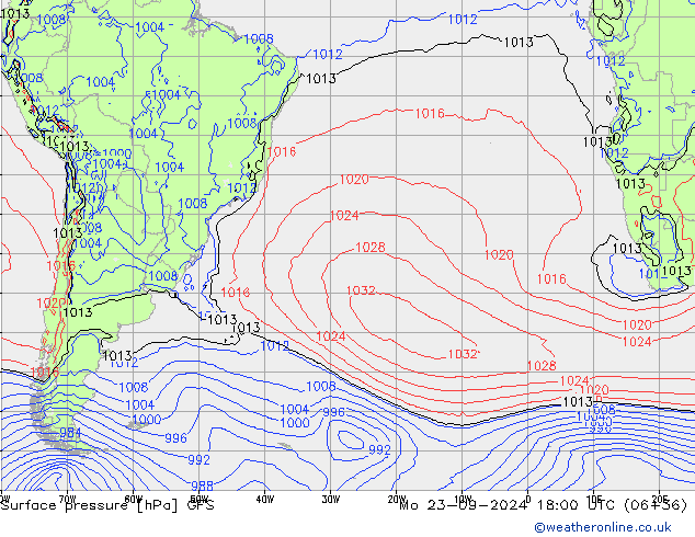 GFS: Po 23.09.2024 18 UTC