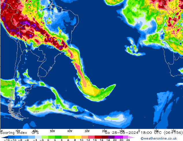 Soaring Index GFS za 28.09.2024 18 UTC