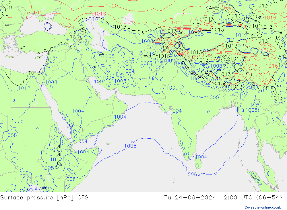 GFS: Ter 24.09.2024 12 UTC