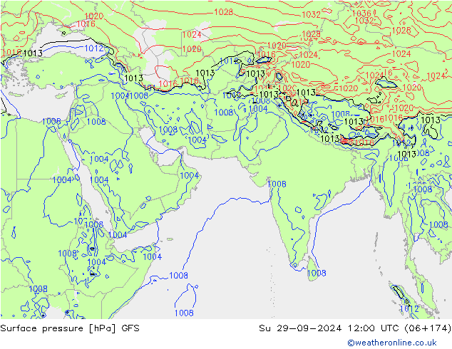 GFS: Вс 29.09.2024 12 UTC