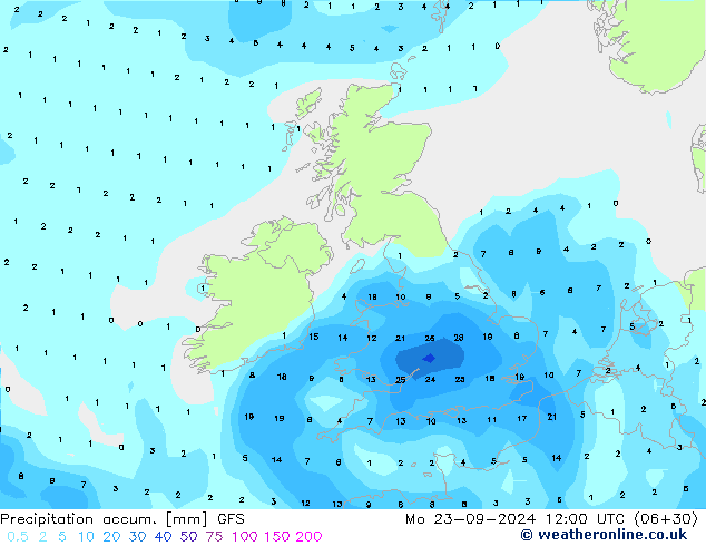 Precipitation accum. GFS Settembre 2024