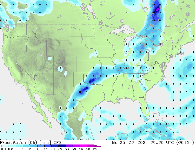 Z500/Rain (+SLP)/Z850 GFS Seg 23.09.2024 06 UTC