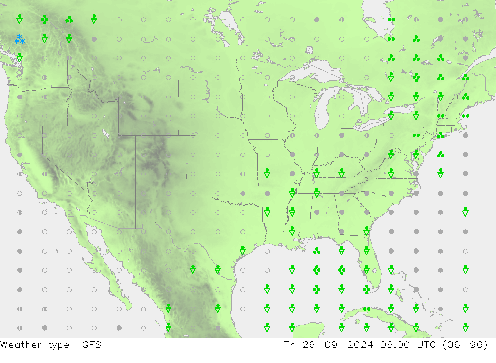 Weermodel GFS do 26.09.2024 06 UTC