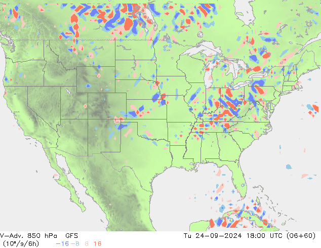 V-Adv. 850 hPa GFS mar 24.09.2024 18 UTC