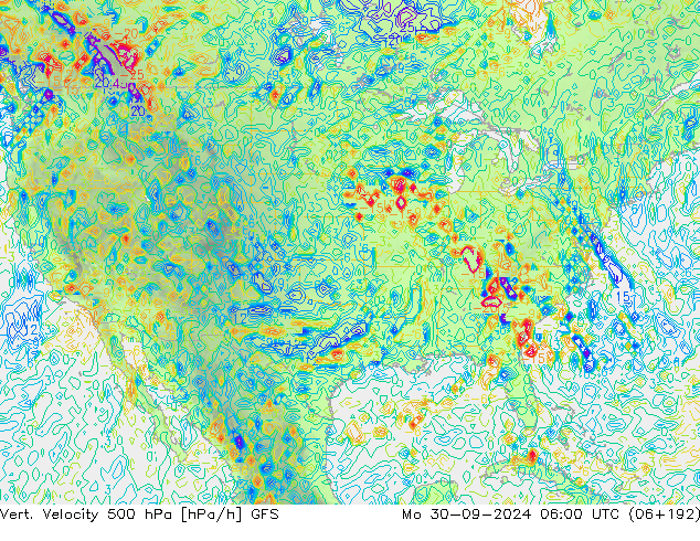 Vert. Velocity 500 hPa GFS Po 30.09.2024 06 UTC