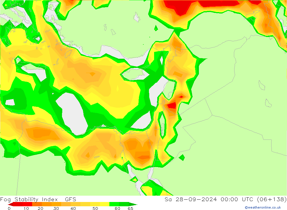 Fog Stability Index GFS Sa 28.09.2024 00 UTC