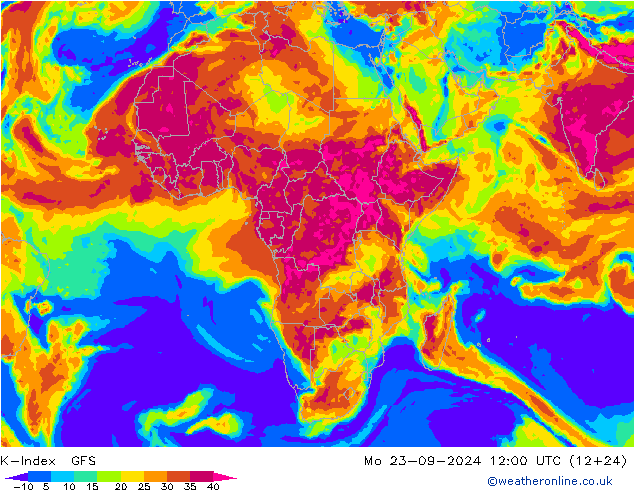 K-Index GFS Seg 23.09.2024 12 UTC