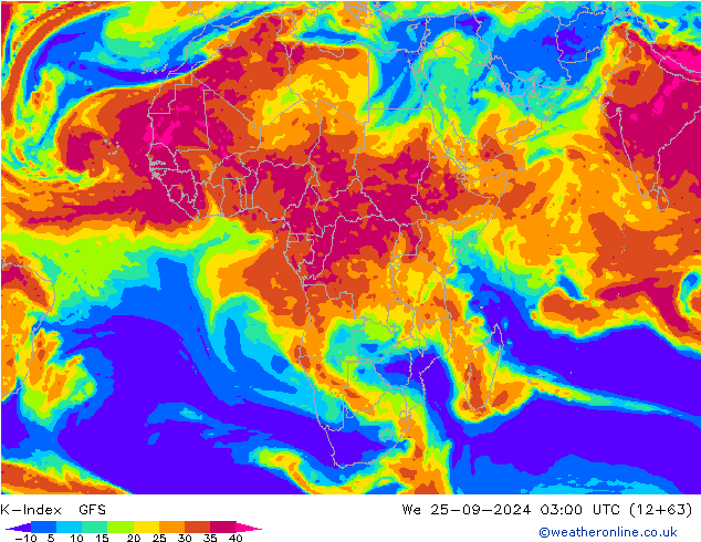 K-Index GFS St 25.09.2024 03 UTC