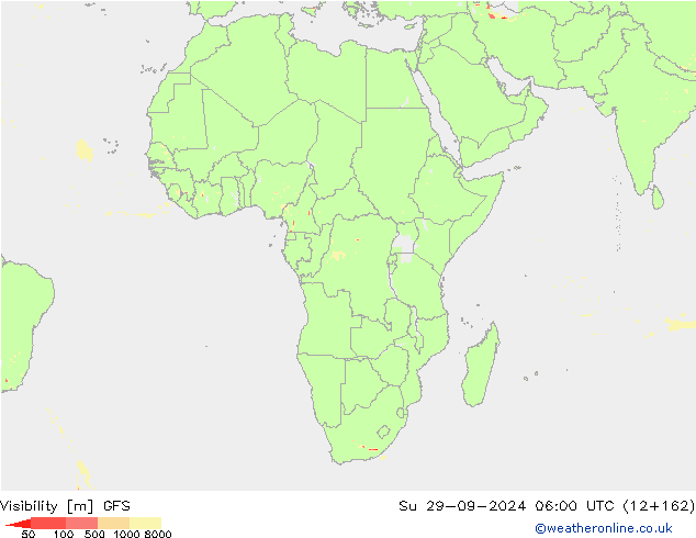 Visibility GFS Su 29.09.2024 06 UTC