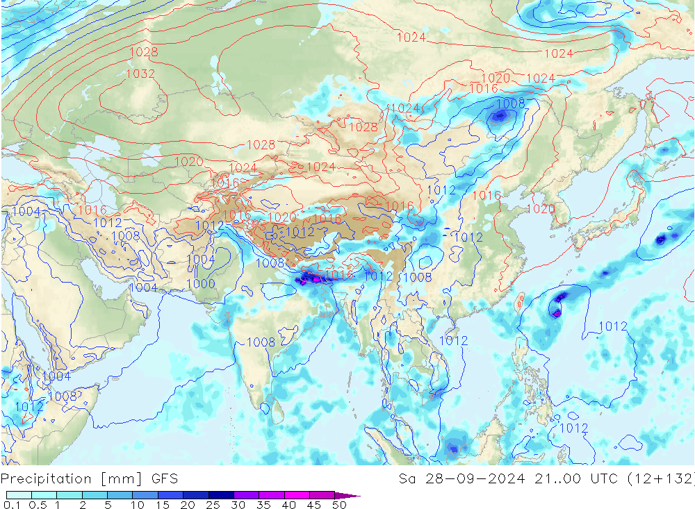 precipitação GFS Sáb 28.09.2024 00 UTC