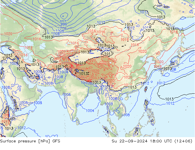 GFS: Вс 22.09.2024 18 UTC