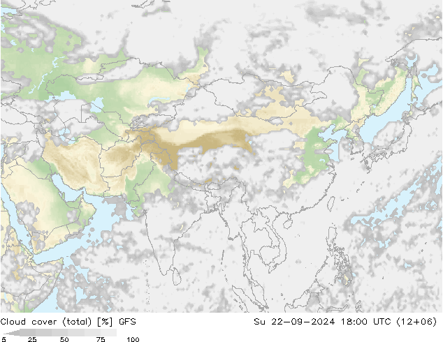 Wolken (gesamt) GFS So 22.09.2024 18 UTC