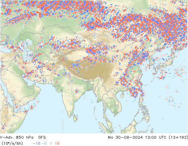 V-Adv. 850 hPa GFS Mo 30.09.2024 12 UTC