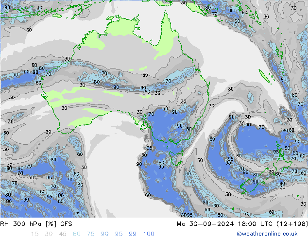 RV 300 hPa GFS ma 30.09.2024 18 UTC