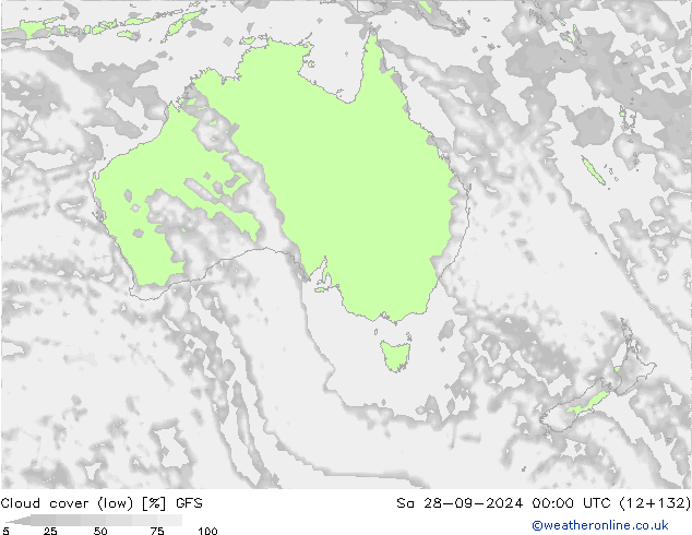 Nubi basse GFS sab 28.09.2024 00 UTC