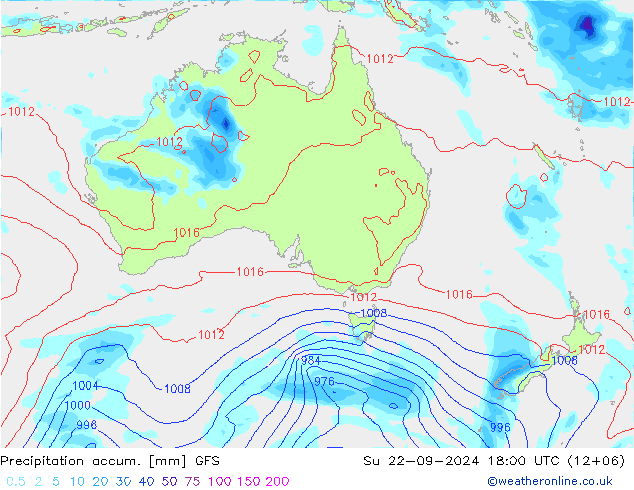 Precipitation accum. GFS Su 22.09.2024 18 UTC