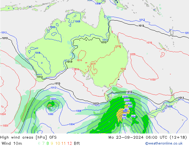 High wind areas GFS Seg 23.09.2024 06 UTC