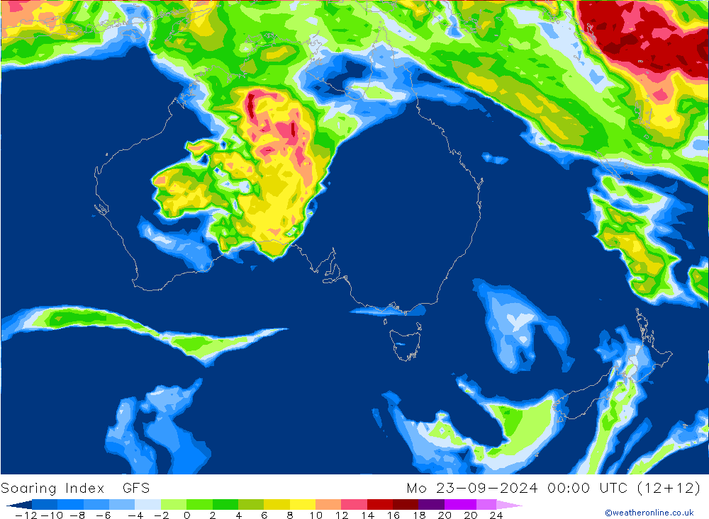 Soaring Index GFS Seg 23.09.2024 00 UTC