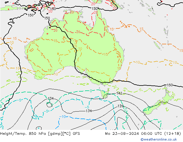 Z500/Rain (+SLP)/Z850 GFS Mo 23.09.2024 06 UTC