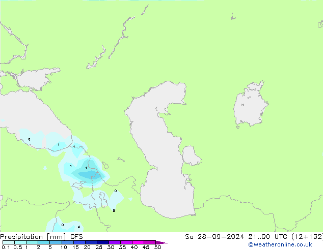 Precipitation GFS Sa 28.09.2024 00 UTC