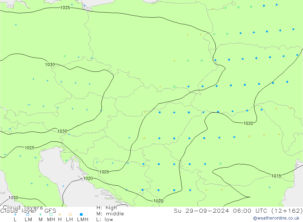 Cloud layer GFS Ne 29.09.2024 06 UTC