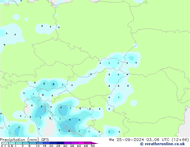 Precipitación GFS mié 25.09.2024 06 UTC