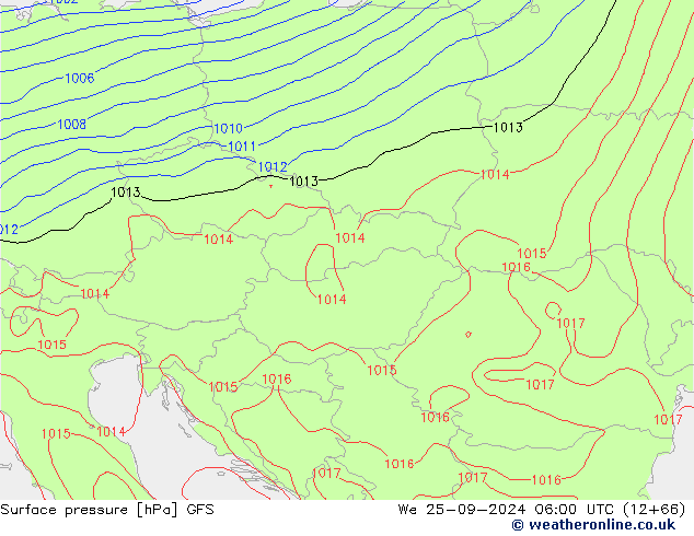 GFS: Çar 25.09.2024 06 UTC