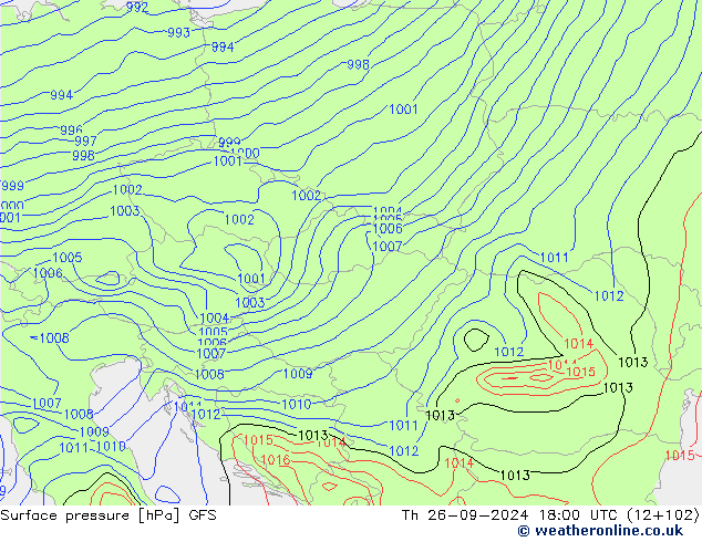 GFS: Per 26.09.2024 18 UTC