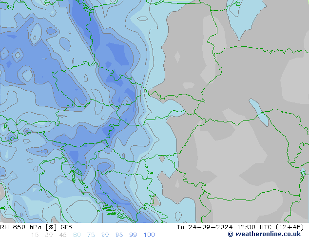 850 hPa Nispi Nem GFS Sa 24.09.2024 12 UTC