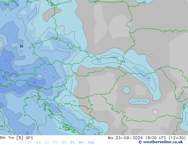 RH 2m GFS Mo 23.09.2024 18 UTC