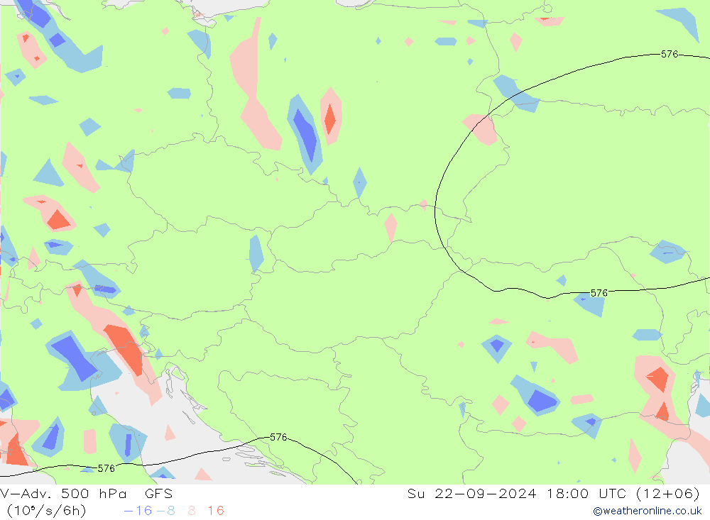 V-Adv. 500 hPa GFS Su 22.09.2024 18 UTC