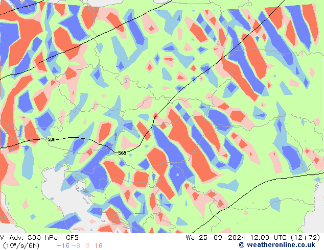 V-Adv. 500 hPa GFS Qua 25.09.2024 12 UTC