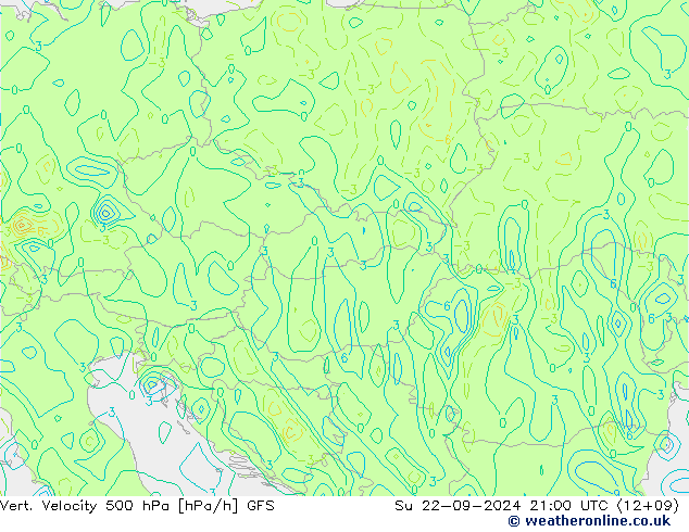 Vert. Velocity 500 hPa GFS So 22.09.2024 21 UTC