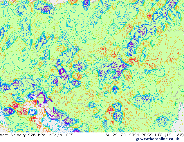 Vert. Velocity 925 hPa GFS  29.09.2024 00 UTC