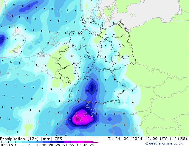  (12h) GFS  24.09.2024 00 UTC