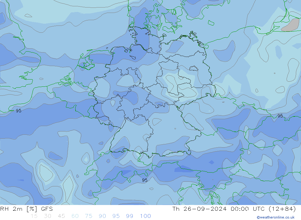 RH 2m GFS Čt 26.09.2024 00 UTC