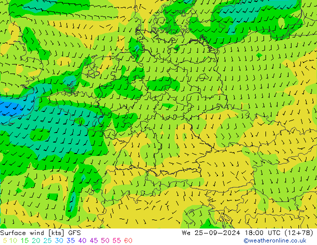  10 m GFS  25.09.2024 18 UTC