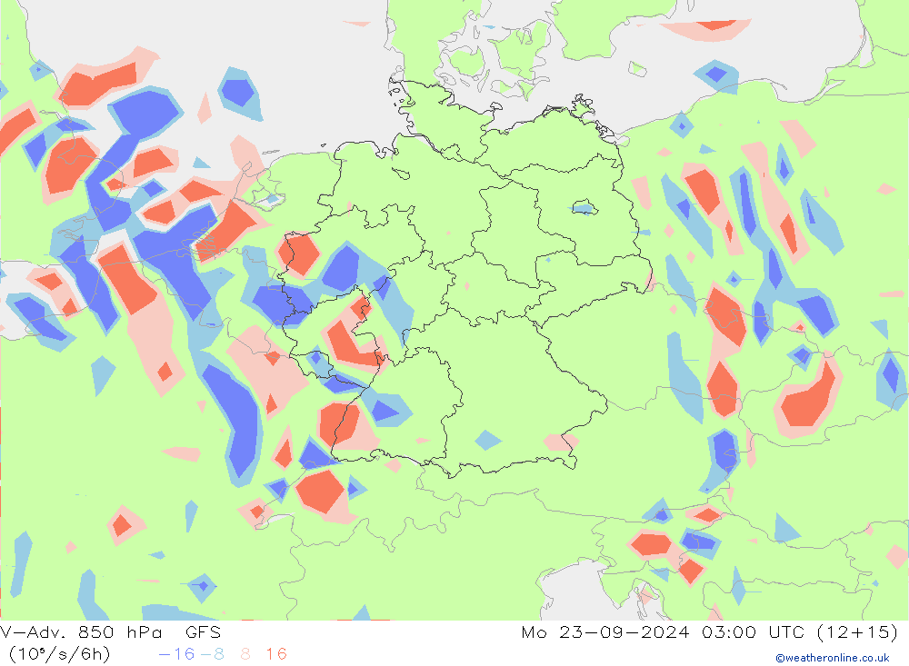 V-Adv. 850 hPa GFS Mo 23.09.2024 03 UTC