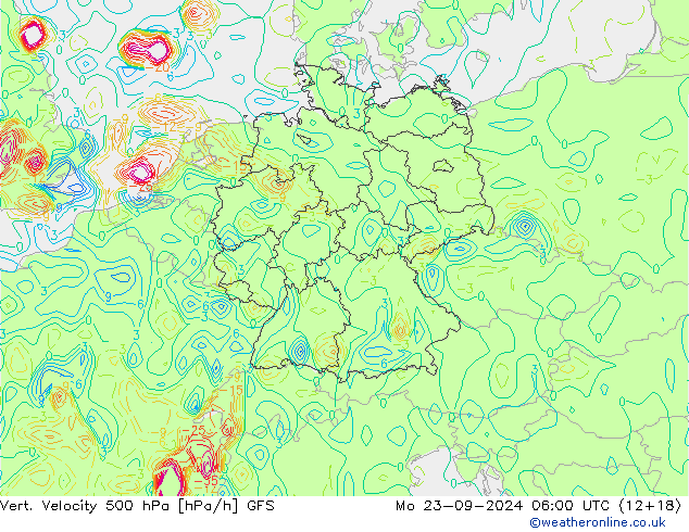 Vert. Velocity 500 hPa GFS Mo 23.09.2024 06 UTC