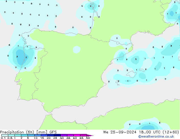 Z500/Rain (+SLP)/Z850 GFS St 25.09.2024 00 UTC