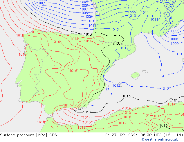 GFS: Pá 27.09.2024 06 UTC