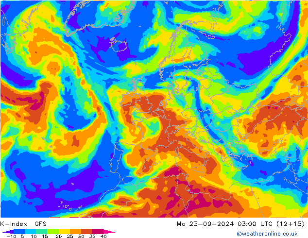 K-Index GFS Mo 23.09.2024 03 UTC