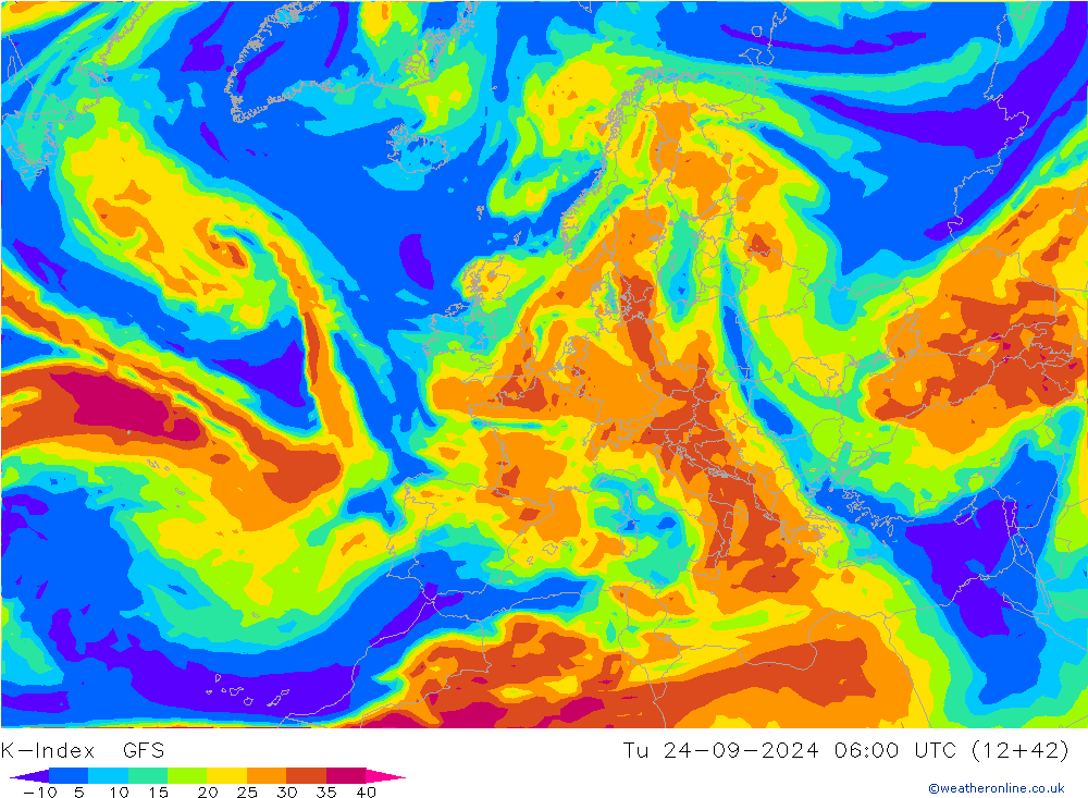 K-Index GFS September 2024