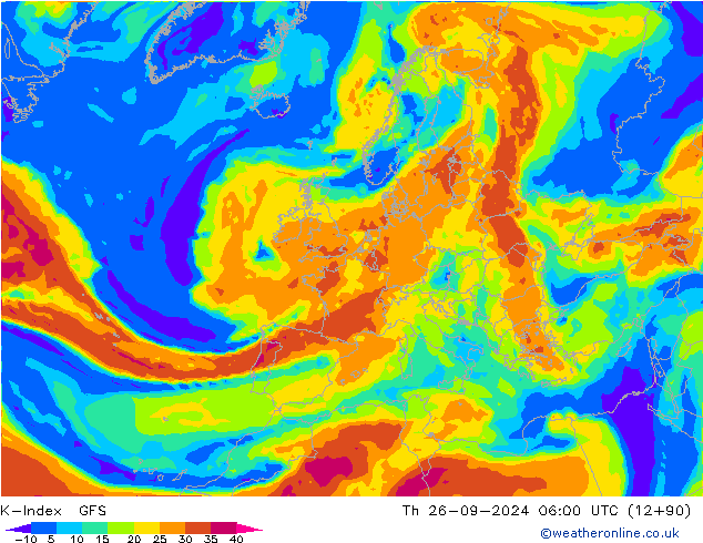 K-Index GFS Th 26.09.2024 06 UTC